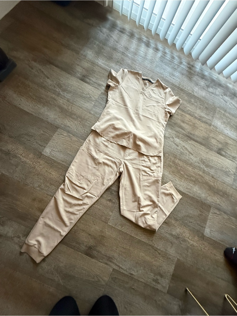Fabletics Beige Track Joggers and Top Set